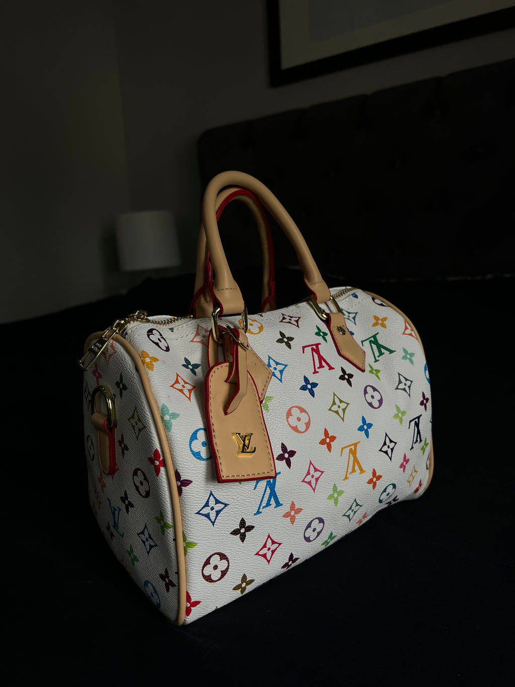 LV blanco inspired handbag