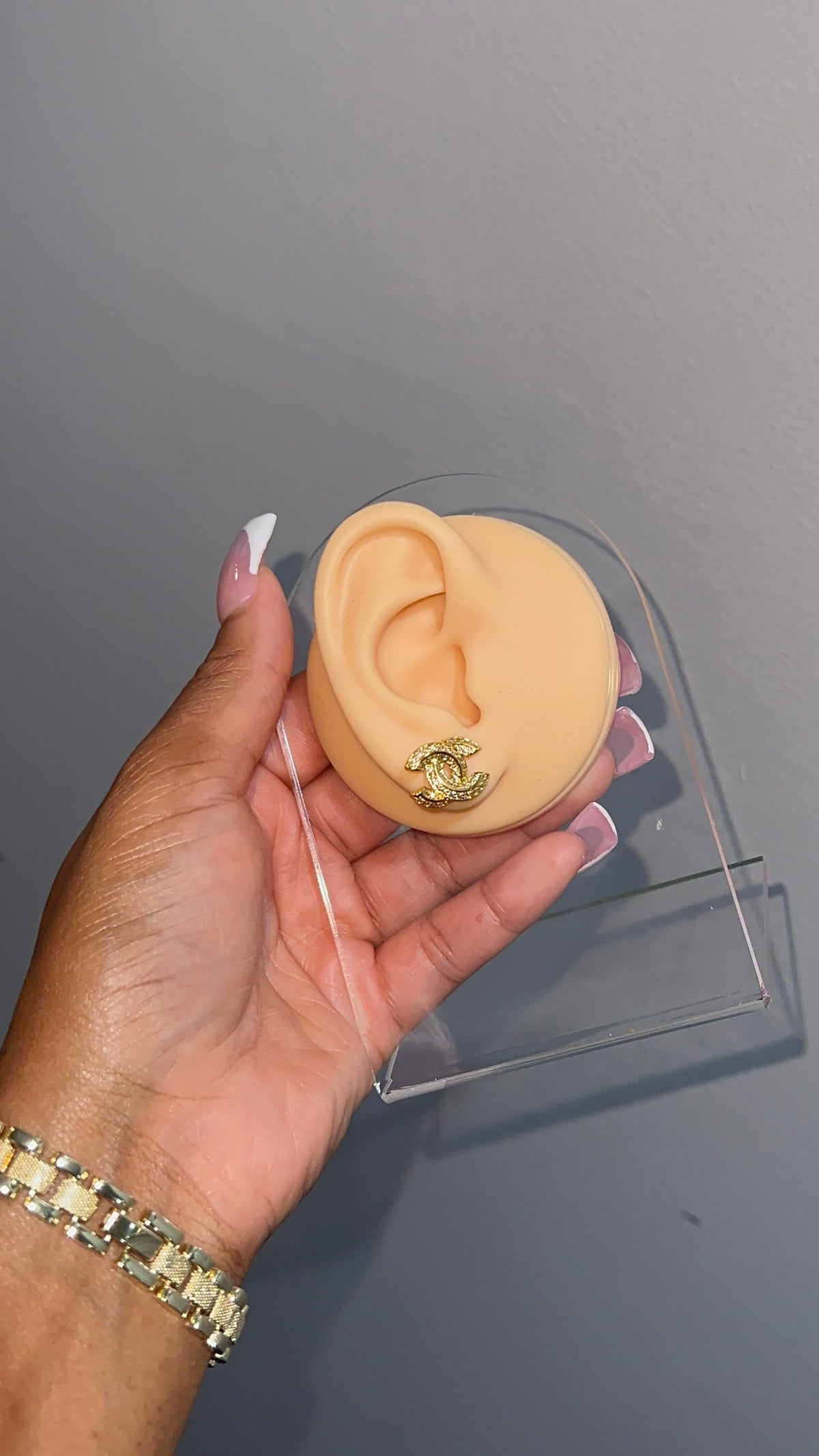 Bamboo earring studs