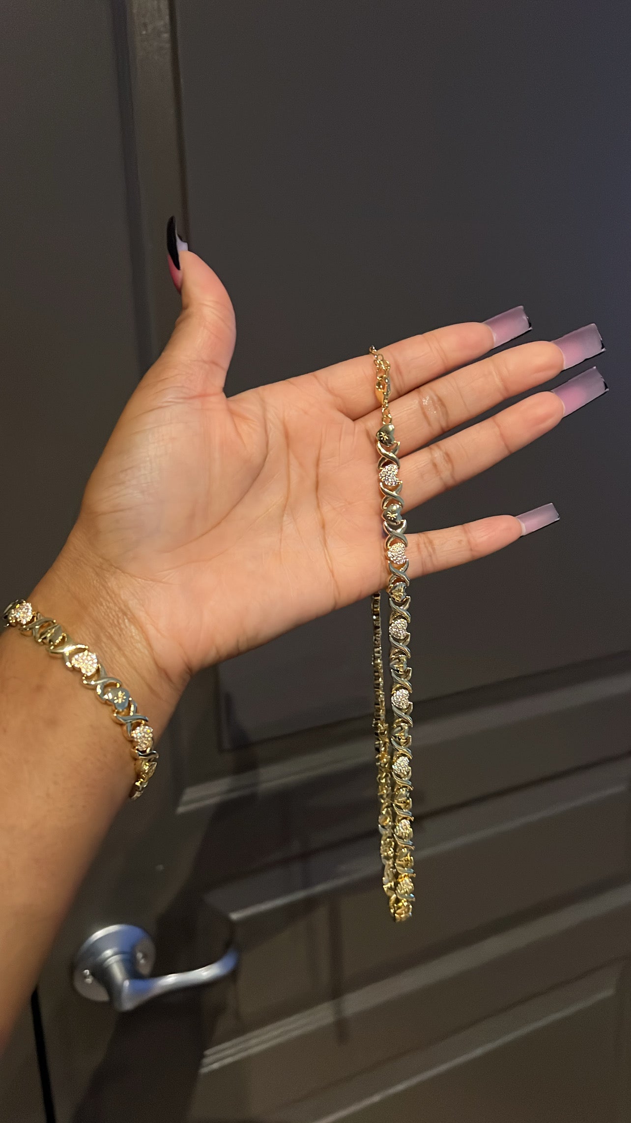 XOXO PENDANT NECKLACE & BRACELET SET