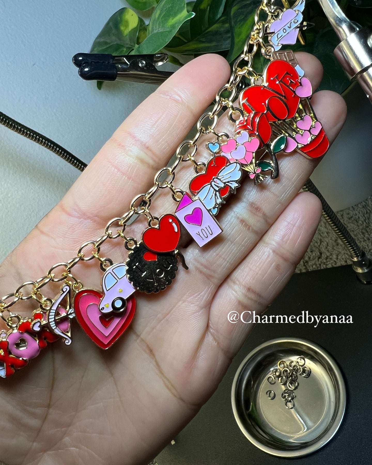 Valentine’s charm bracelet