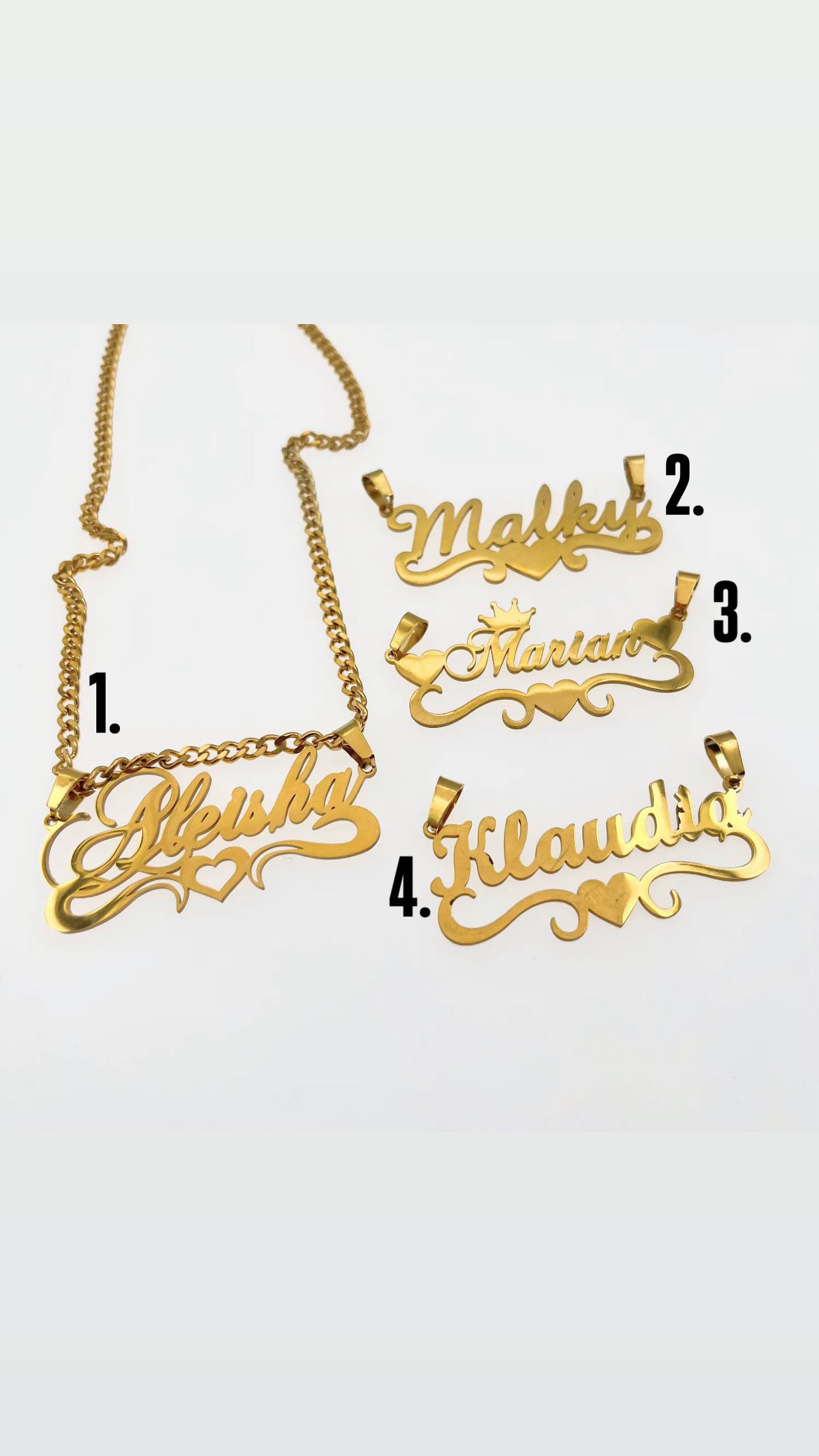 Customized name necklace