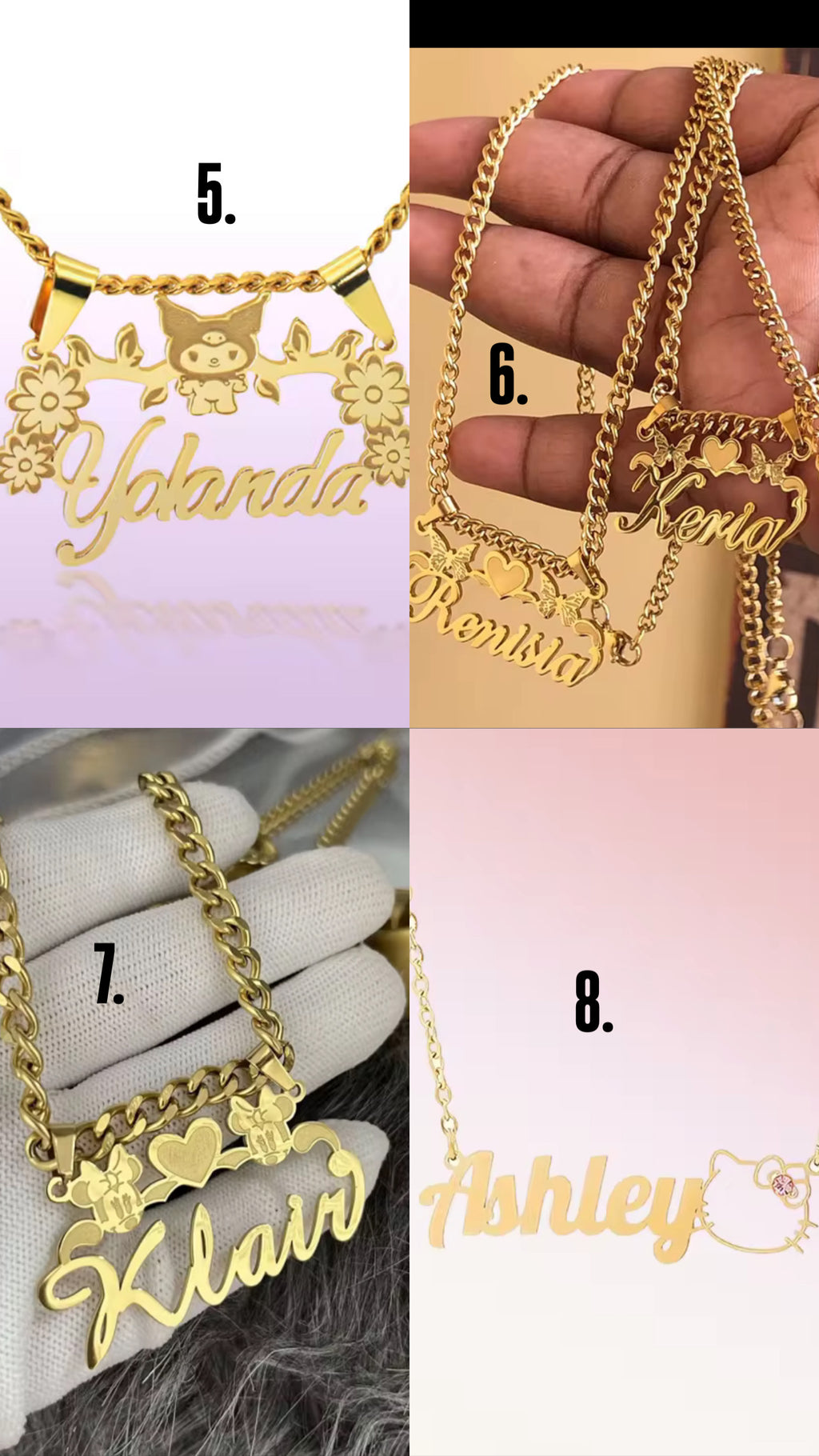 Customized name necklace
