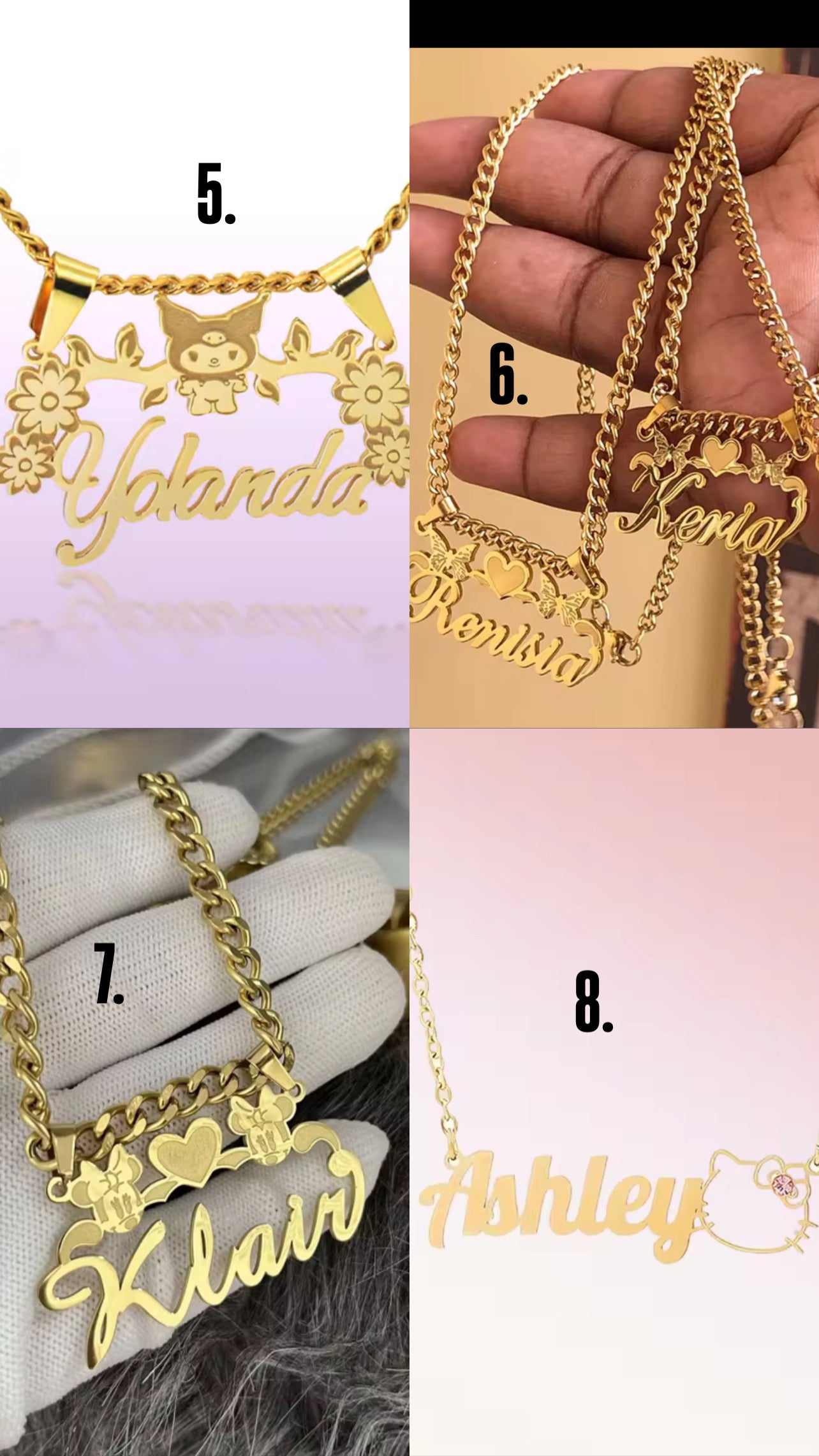 Customized name necklace
