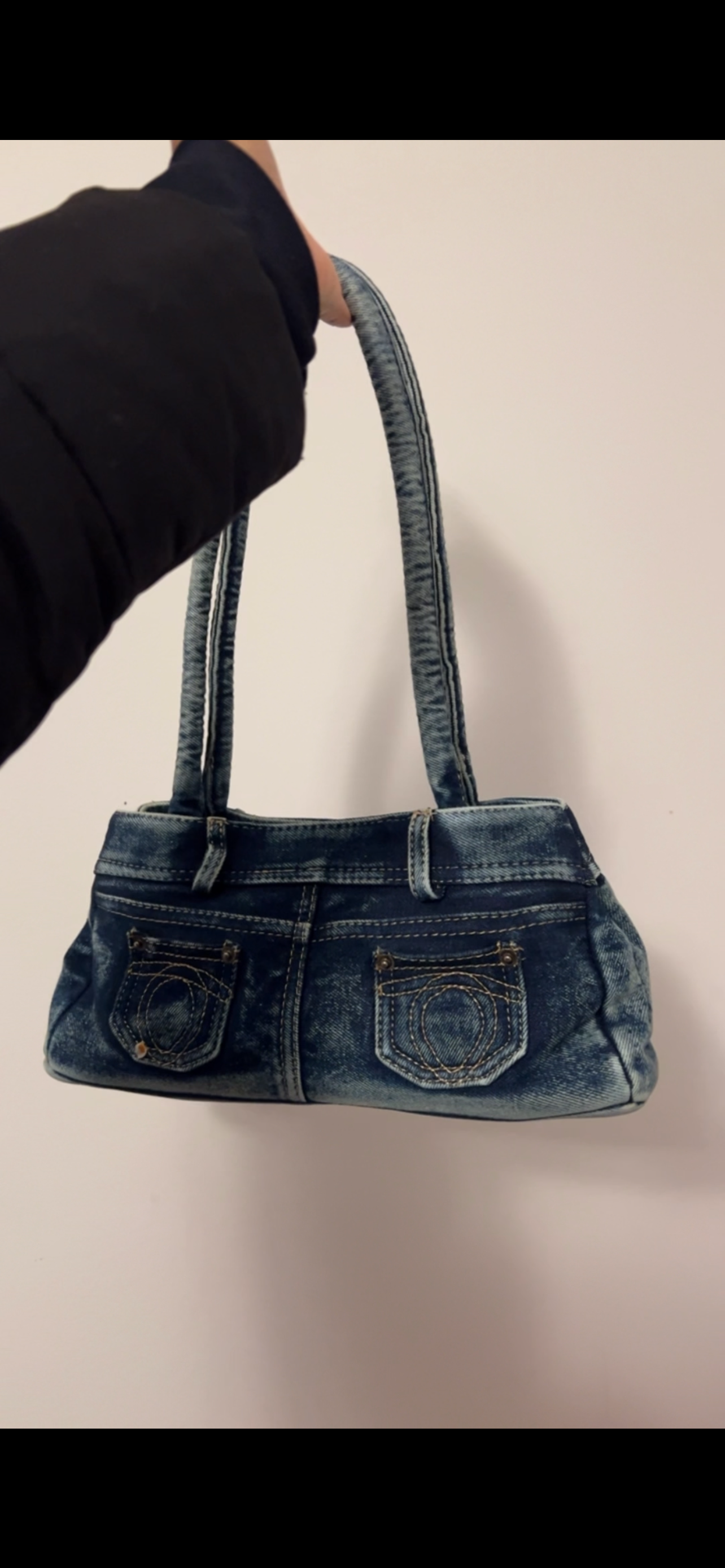 Denim shoulder bag