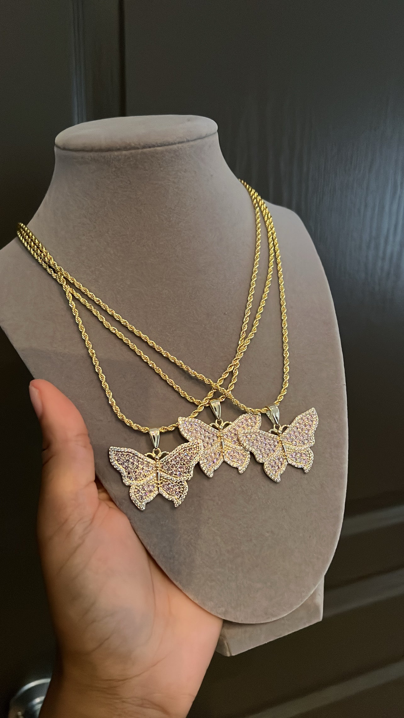 Butterfly pendant necklace